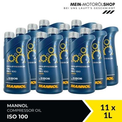 Mannol Compressor Oil ISO 100 11x1 Liter