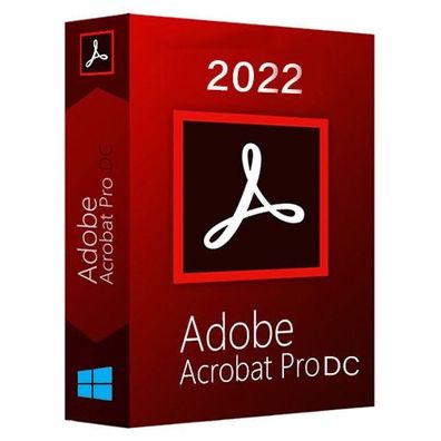 Adobe Acrobat Pro DC 2022 / Dauerlizenz / Windows