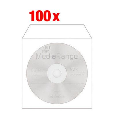 MediaRange BOX162 100x CD-/DVD-Hüllen weiß