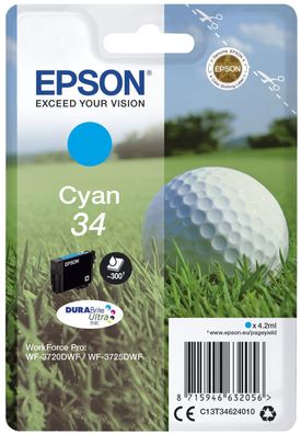 Epson C13T34624010 Epson Tintenpatrone cyan DURABrite Ultra Ink 34 T 3462