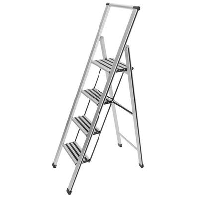 WENKO 601013100 Alu-Klapptrittleiter 4-stufig