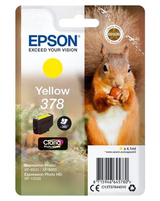 Epson C13T37844010 Epson Tintenpatrone yellow Claria Photo HD 378 T 3784