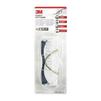 3M SF400C-1 Schutzbrille SecureFit™, UV-Schutz, klar, 1 Stück