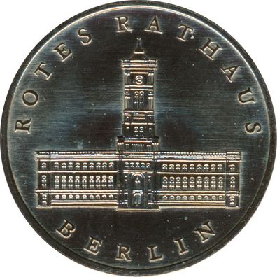 DDR 5 Mark 1987 A Rotes Rathaus in Berlin*
