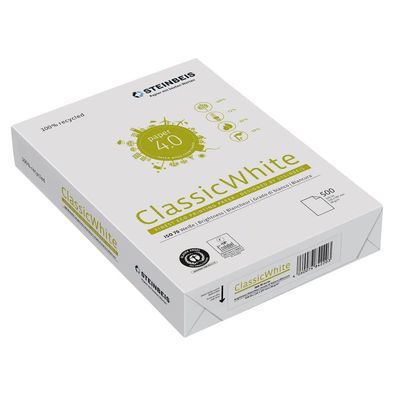 Steinbeis 8024B80B Recyclingpapier ClassicWhite DIN A3 80 g/qm 500 Blatt