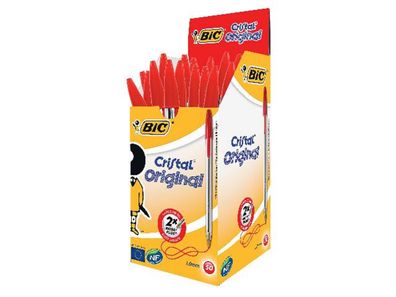 BiC® 8373619 50er Kugelschreiber Cristal® Medium 0,4 mm rot