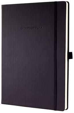 SIGEL CO108 Notizbuch Conceptum - ca. A4, punktkariert, 194 Seiten, schwarz, Hardcove
