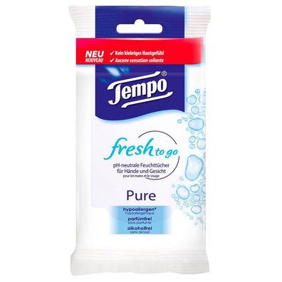 Tempo 830368 Pure Erfrischungstücher 10 Tücher