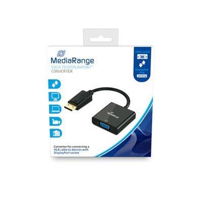 MediaRange MRCS173 SVGA auf DisplayPort™ Konverter - VGA Buchse/DP Stecker, 15 cm, sc