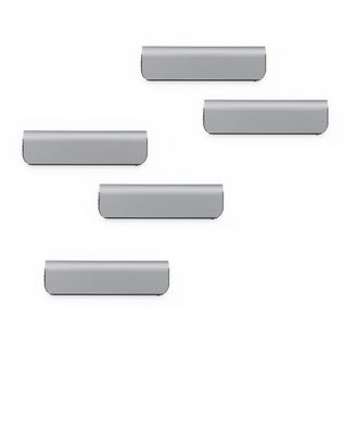 Durable 470523 Zettelhalter DURAFIX® CLIP - 60 x 17 mm, silber, sk, 5er Pack