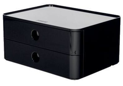HAN 1120-13 SMART-BOX Allison Schubladenbox - stapelbar, 2 Laden, jet black/jet black