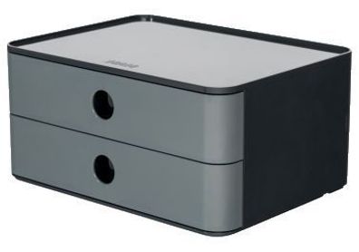 HAN 1120-19 SMART-BOX Allison Schubladenbox - stapelbar, 2 Laden, dark grey/granite g