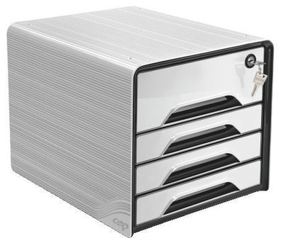 Cep 1073110121 Schubladenbox Smoove 7-311S - A4/C4, 4 geschlossene Schubladen, weiß