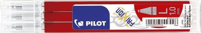 Pilot BLSFR10-R-S3-E Tintenrollermine FriXion BLS-FR10 - 0,5 mm, rot, 3er Pack