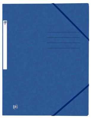 Oxford 400116324 Eckspannmappe TOP FILE+ - A4, 390 g/qm, Karton, Gummizug, blau