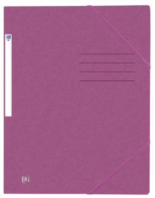Oxford 400116358 Eckspannmappe TOP FILE+ - A4, 390 g/qm, Karton, Gummizug, violett