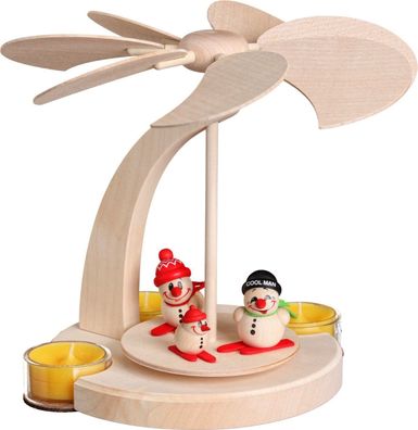 Pyramide mit Cool Mans HxBxT = 18x22x22cm NEU Holzpyramide Tischdekoration Dekor