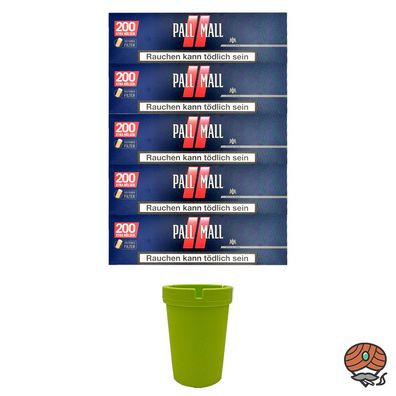 5 Pack Pall Mall Red Xtra Filterhülsen + Autoaschenbecher