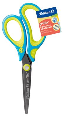 Pelikan 810272 griffix Schulschere spitz Neon Fresh Blue