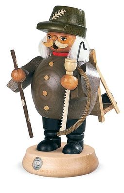 Räucherfigur Räuchermann mittelgroß Waldarbeiter grau (BxH):10x18cm NEU