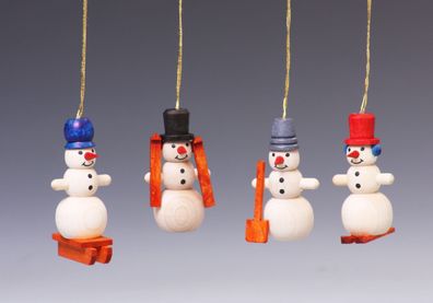 Baumbehang Schneemann Höhe 4 cm NEU Christbaum Baumschmuck Weihnachten Seiffen