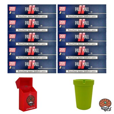 10 Pack Pall Mall Red Xtra Filterhülsen, Autoaschenbecher, Zigarettenbox