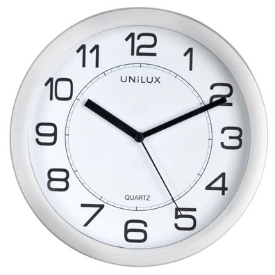 UNiLUX 400094404 Wanduhr Attraction - Ø 22 cm, leises Quarzuhrwerk, Magnetbefestigung