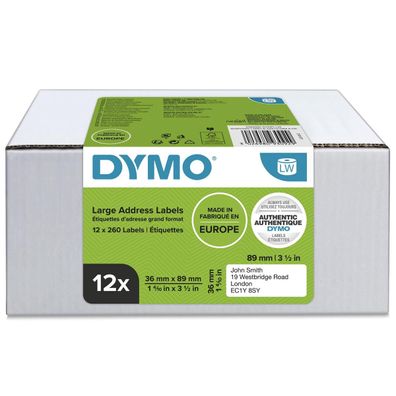 Dymo 2093093 Adress-Etiketten groß 36 x 89 mm weiß 12x 260 St