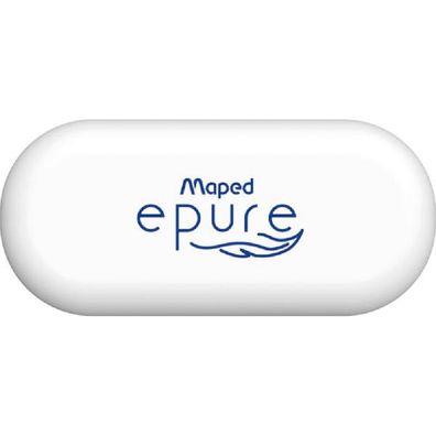 Maped 103701 Maped Kunststoff-Radierer Epure, oval, weiß, 20er Display
