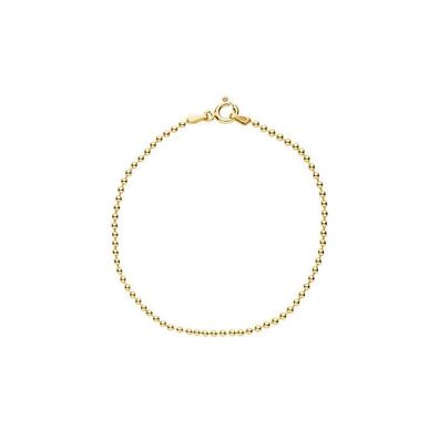 Armkette 16 cm - Silber vergoldet - Kugelmuster