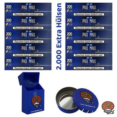 10 Pack Pall Mall Blue Xtra Filterhülsen + Zubehörartikel