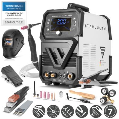 Stahlwerk Schutzgas Schweißgerät AC/DC WIG 200 Puls Pro Digital Vollausstattung