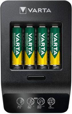 Varta 57684101441 Varta LCD Smart Charger+ inkl. 4 Akkus 2100 mAh AA