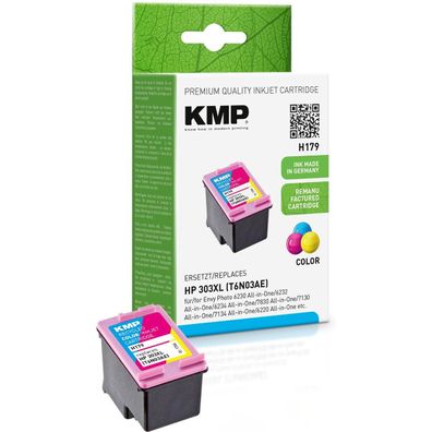 KMP 1764,4030 KMP H179 Tintenpatrone 3-farbig kompatibel mit HP T6N03AE 303 XL