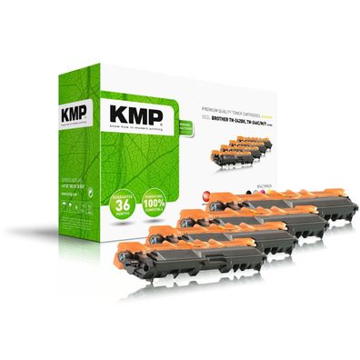 4 KMP B-T58V schwarz, cyan, magenta, gelb Toner ersetzen brother TN-242BK/TN-246C/TN2