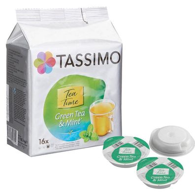 Tassimo 4051796 Tea Time Green Tea & Mint Teediscs 16 Portionen