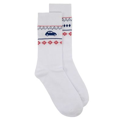 Original VW Socken Winter Weihnachten Strümpfe Größe 43-46 weiß 3B2084361A084