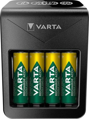 Varta 57687101441 Varta LCD Pug Charger+ inkl. 4 Akkus 2100 mAh AA