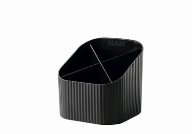 HAN 17238-913 Schreibköcher Re-X-LOOP - 4 Fächer, schwarz