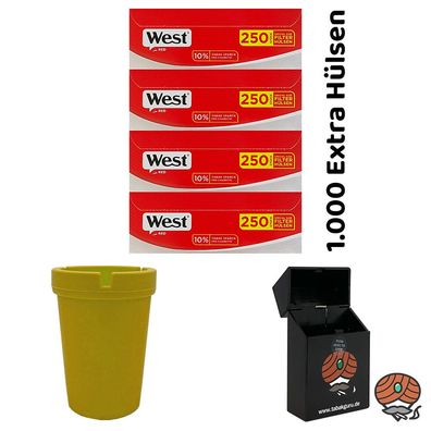 4 Pack West Extra Filterhülsen + Autoaschenbecher + Box