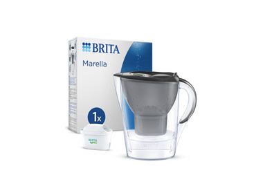 BRITA Marella Cool Wasserfilterkanne 2,4L + 1 Maxtra Pro All-in-1 Wasserfilter grau