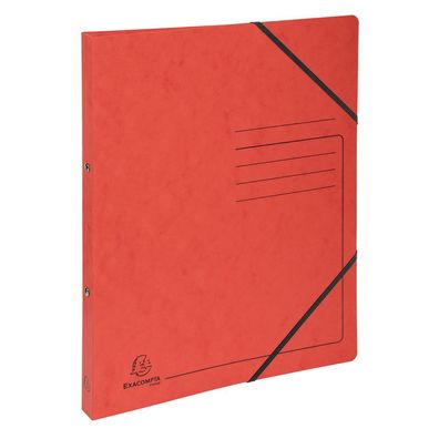 Exacompta 542555E Ringhefter - A4, 2-Ring, Ring-Ø 25 mm, Gummizug, rot