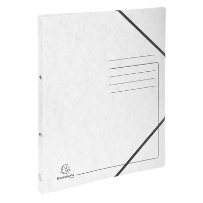 Exacompta 542556E Ringhefter - A4, 2-Ring, Ring-Ø 25 mm, Gummizug, weiß