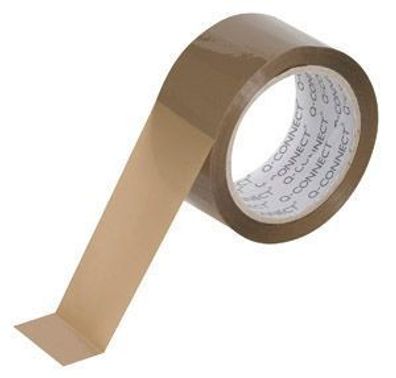 Q-Connect® KF04381 Packband 50 mm x 66 m, braun, 6er Pack