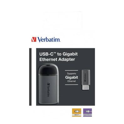 Verbatim VER49146 USB-C™ auf Gigabit Ethernet Adapter - Netzwerkadapter um Geräte per