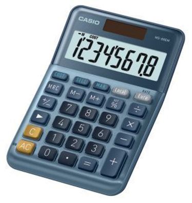 Casio® MS-88EM Tischrechner - Solar-/Batteriebetrieb, 8stellig, LC-Display, silberbla