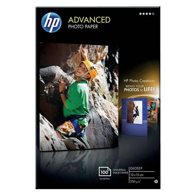 HP Q8692A Advanced Fotopapier Inkjet - 10x15cm, glänzend, 250 g/qm, 100 Blatt
