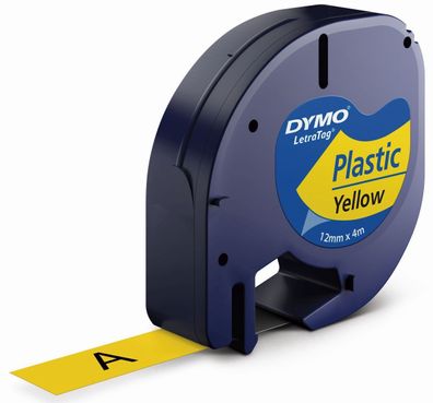 Dymo® S0721620 Schriftbandkassetten Kunststoff - laminiert, 12 mm x 4 m, schwarz auf