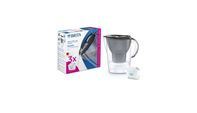 BRITA Marella Cool Wasserfilterkanne 2,4L + 3 Maxtra Pro All-in-1 Wasserfilter grau