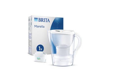 BRITA Marella Cool Wasserfilterkanne 2,4L + 1 Maxtra Pro All-in-1 Wasserfilter weiß
